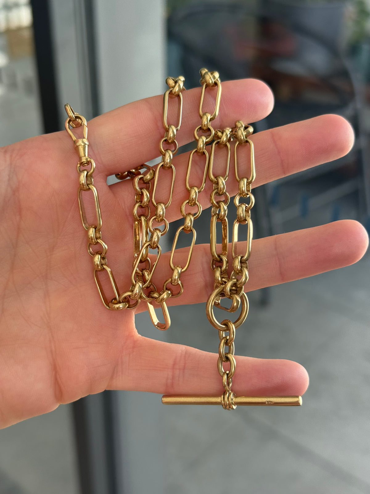 Solid Trombone Watch Chain