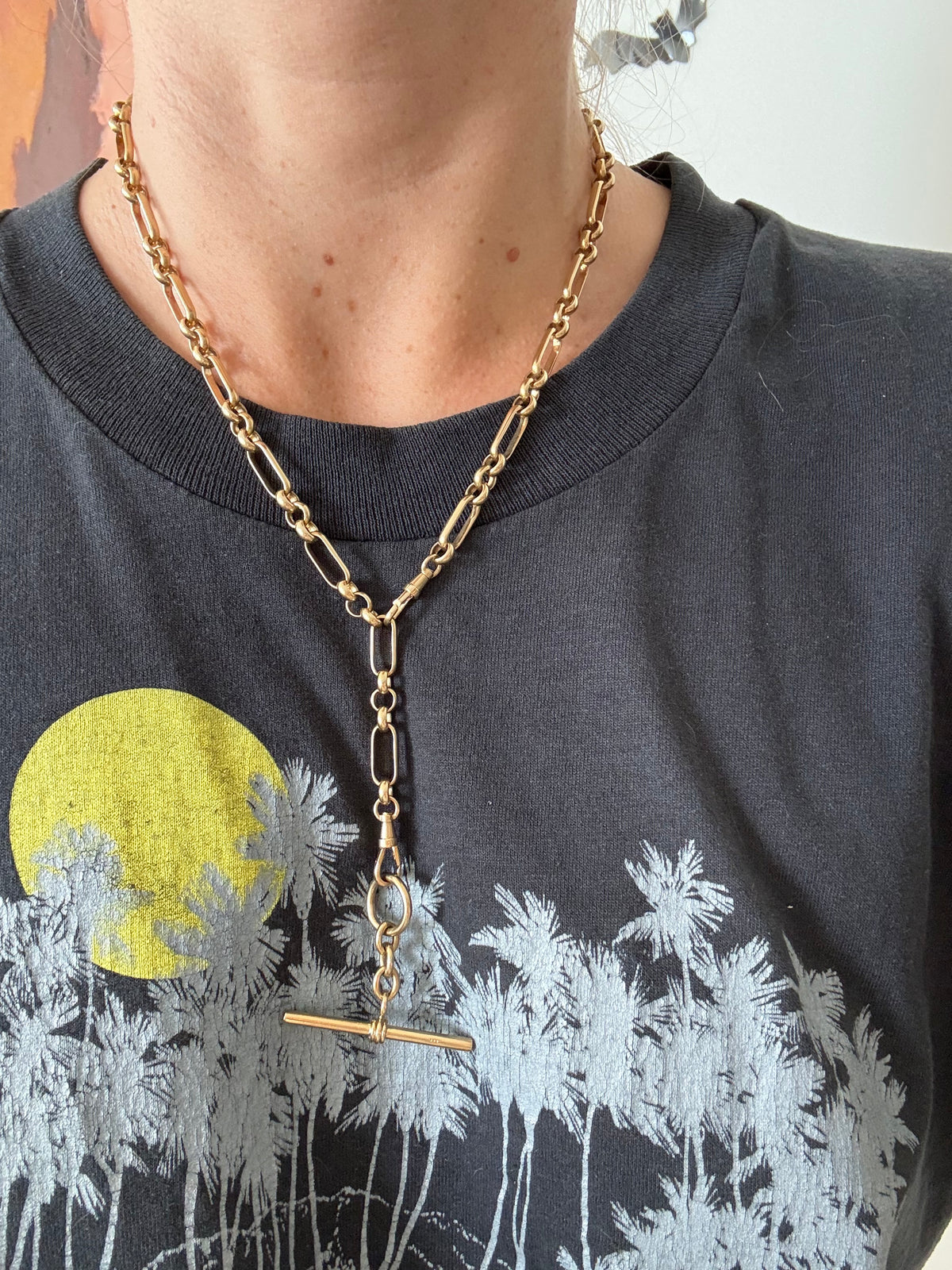 Solid Trombone Watch Chain