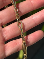 Rare Antique Love Knot Torpedo Watch Chain