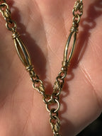 Rare Antique Love Knot Torpedo Watch Chain