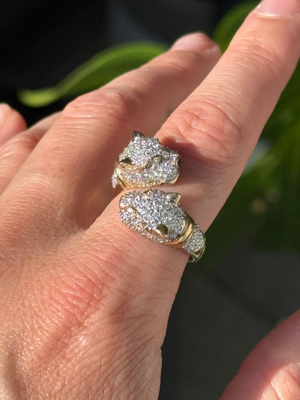 Diamond Panther Ring
