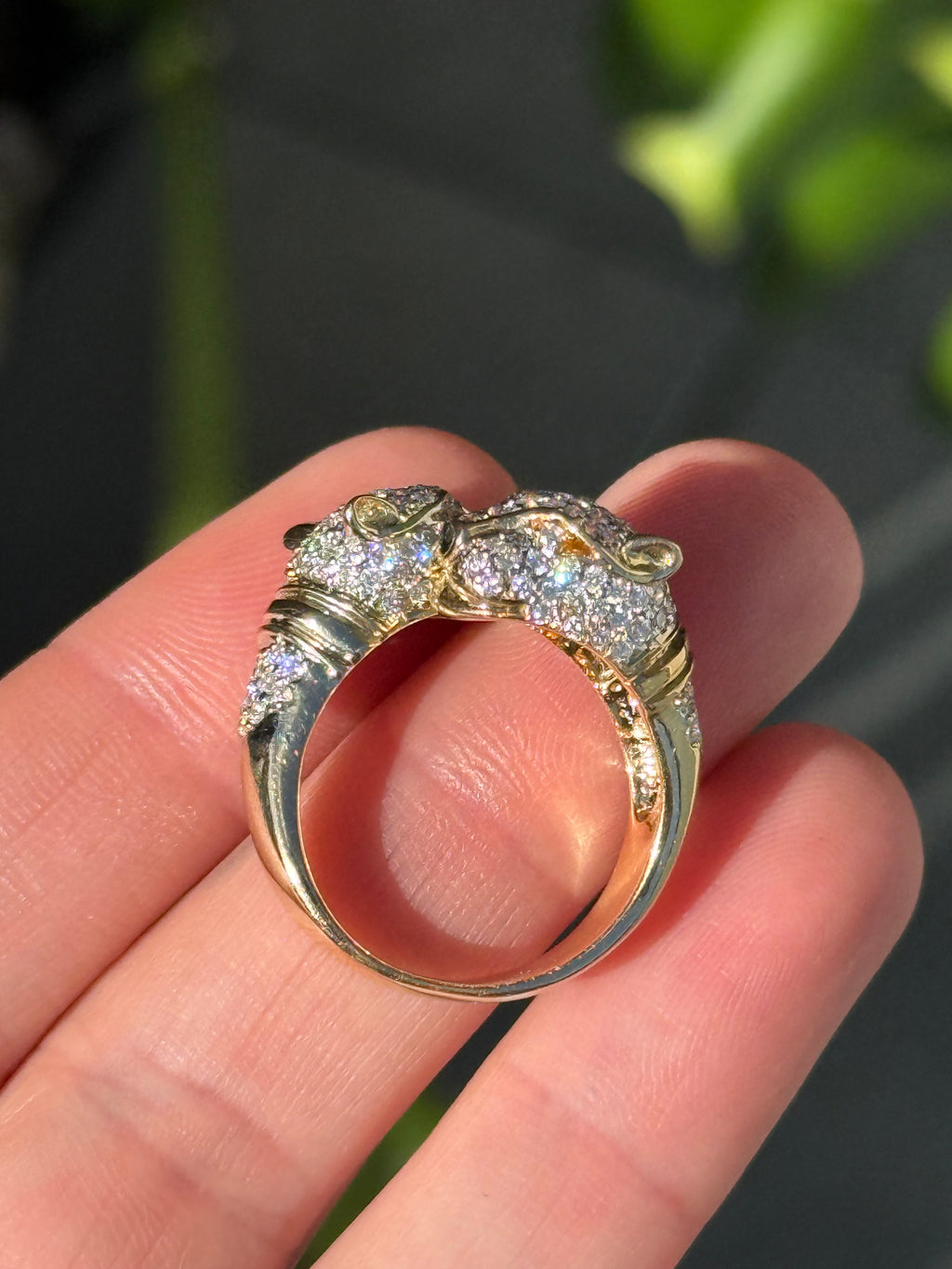 Diamond Panther Ring