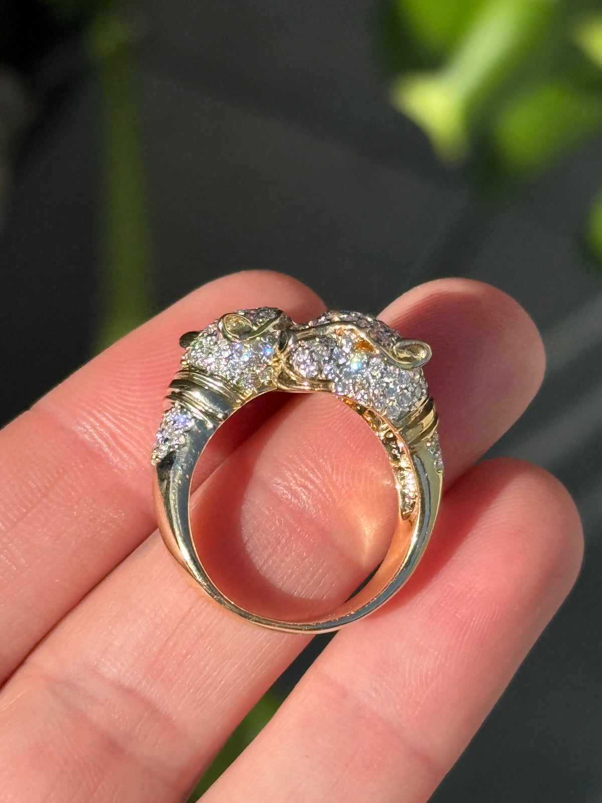Diamond Panther Ring