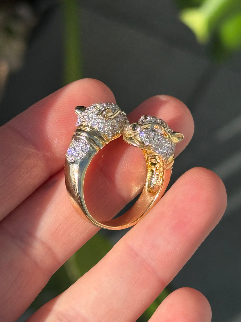Diamond Panther Ring