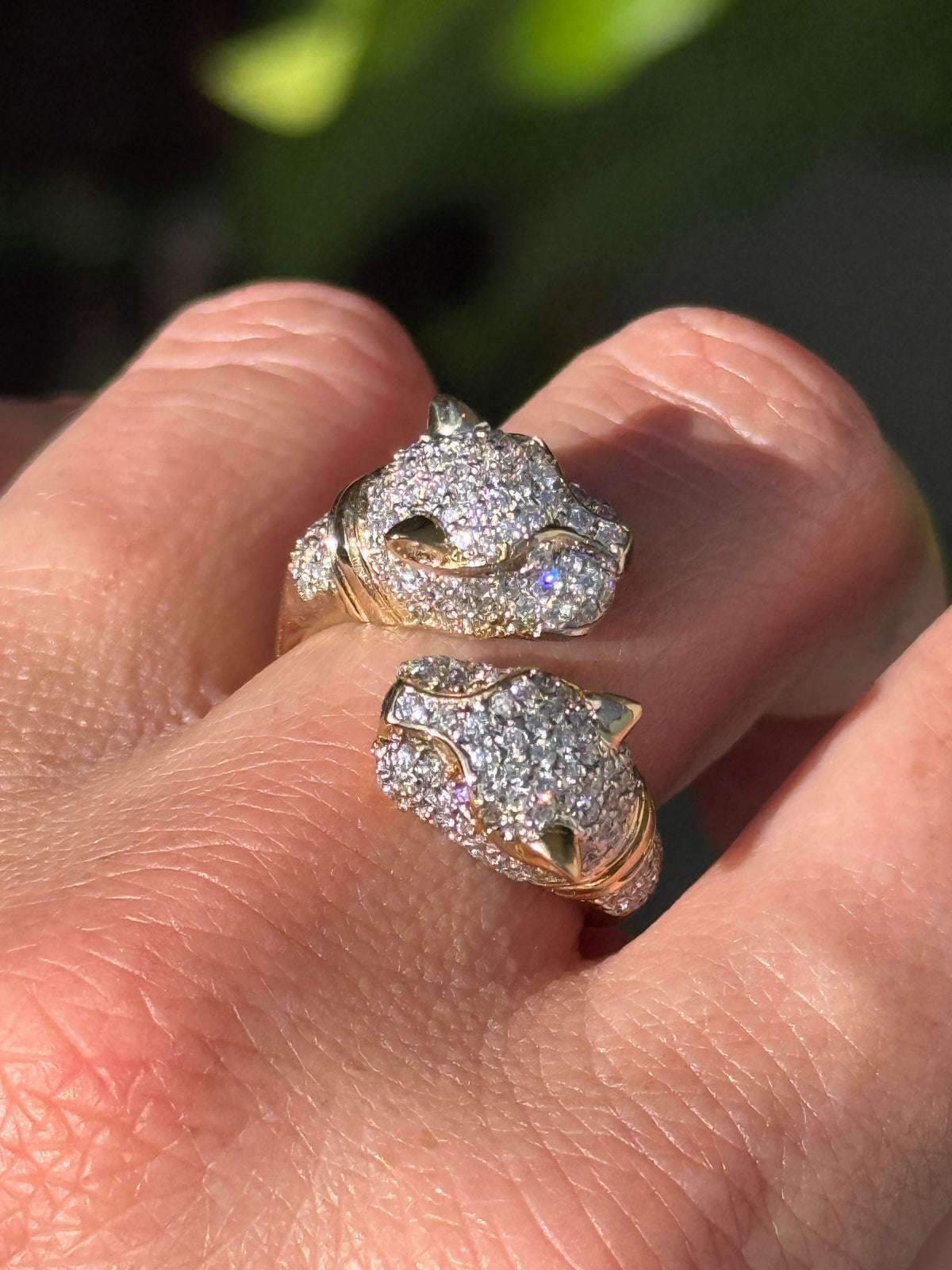 Diamond Panther Ring