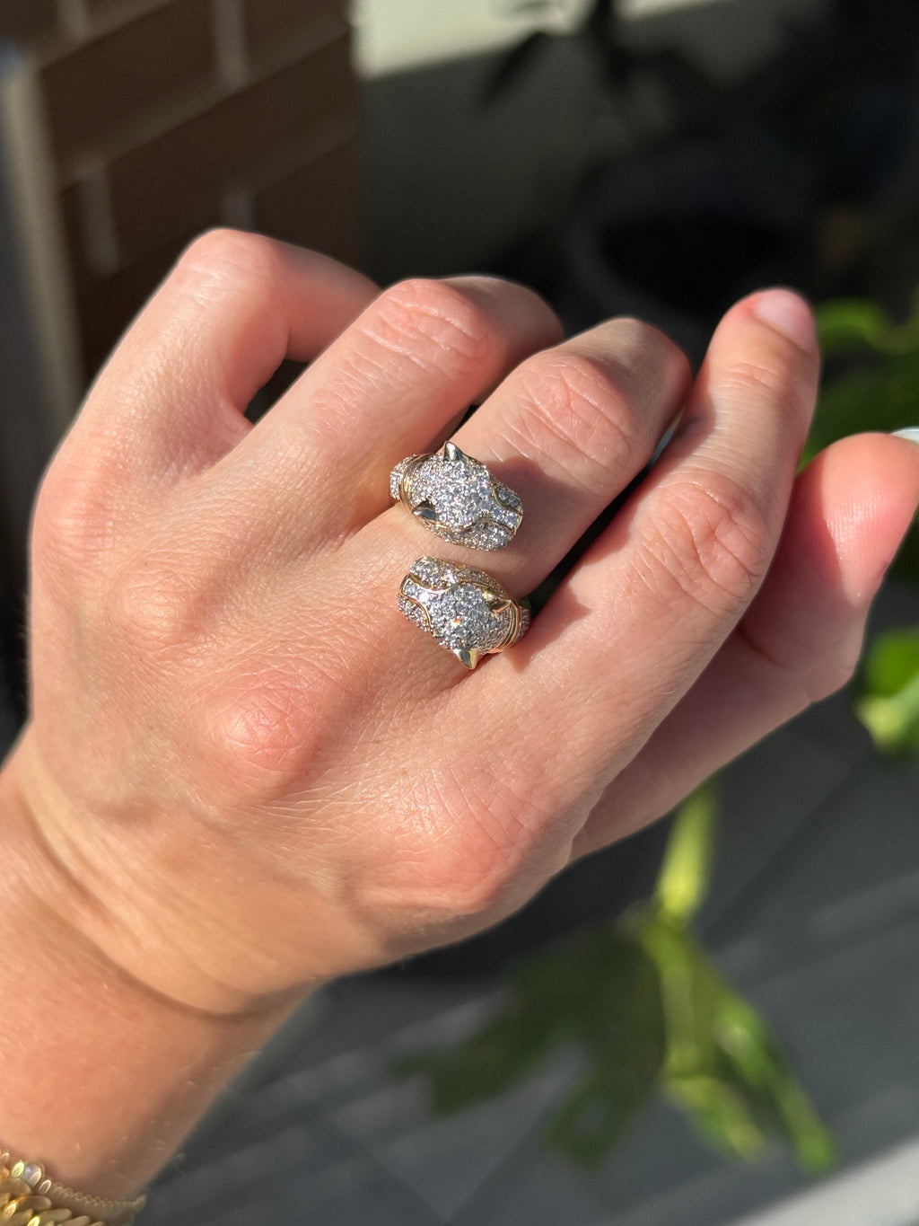 Diamond Panther Ring