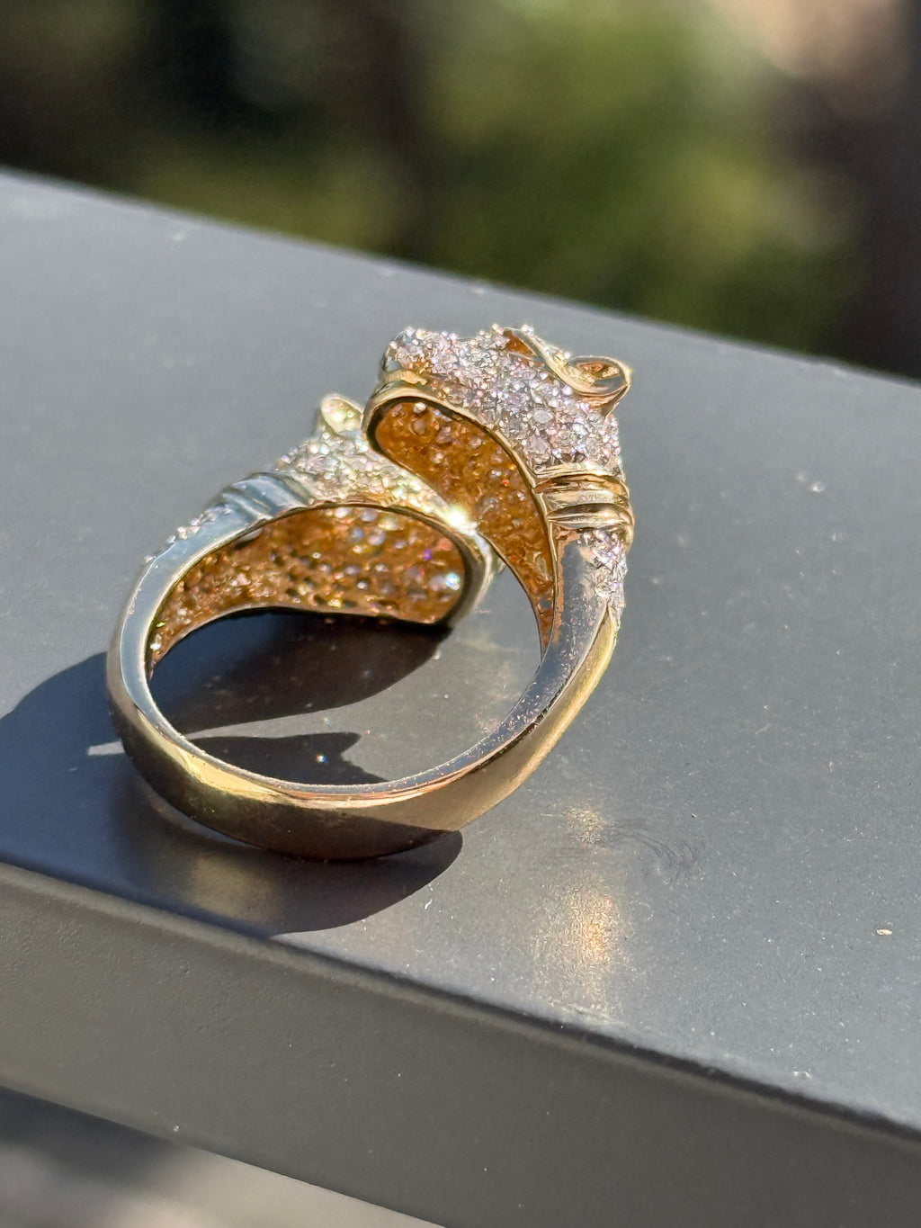Diamond Panther Ring