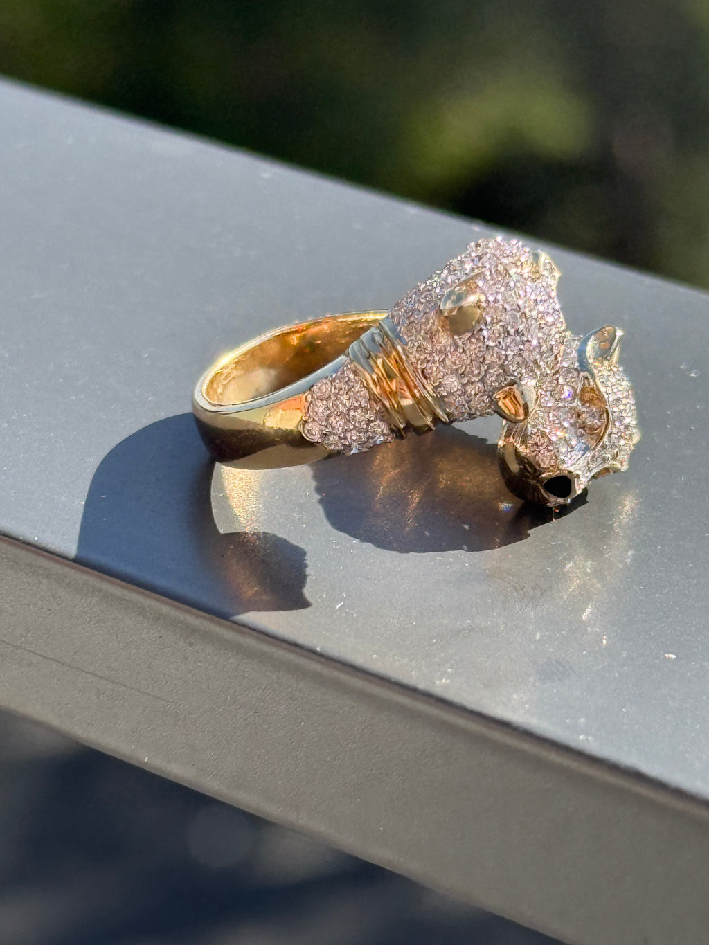 Diamond Panther Ring
