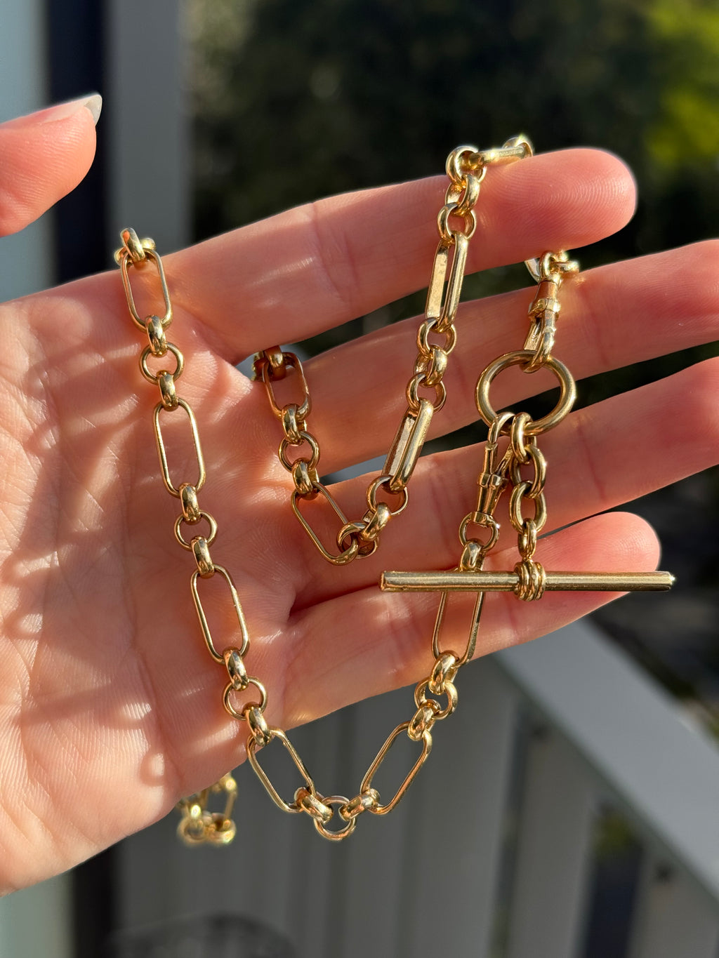 Solid Trombone Watch Chain
