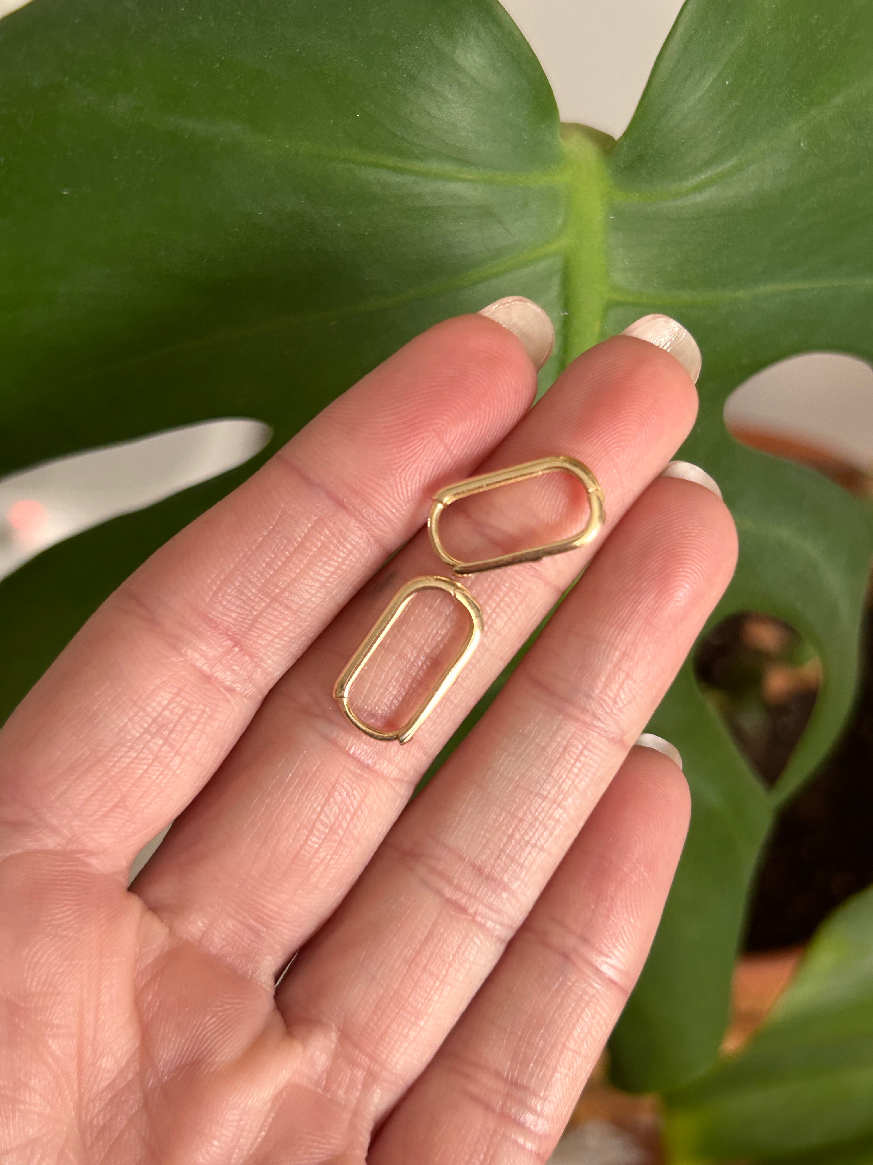 Rectangular Snap Mini Hoops