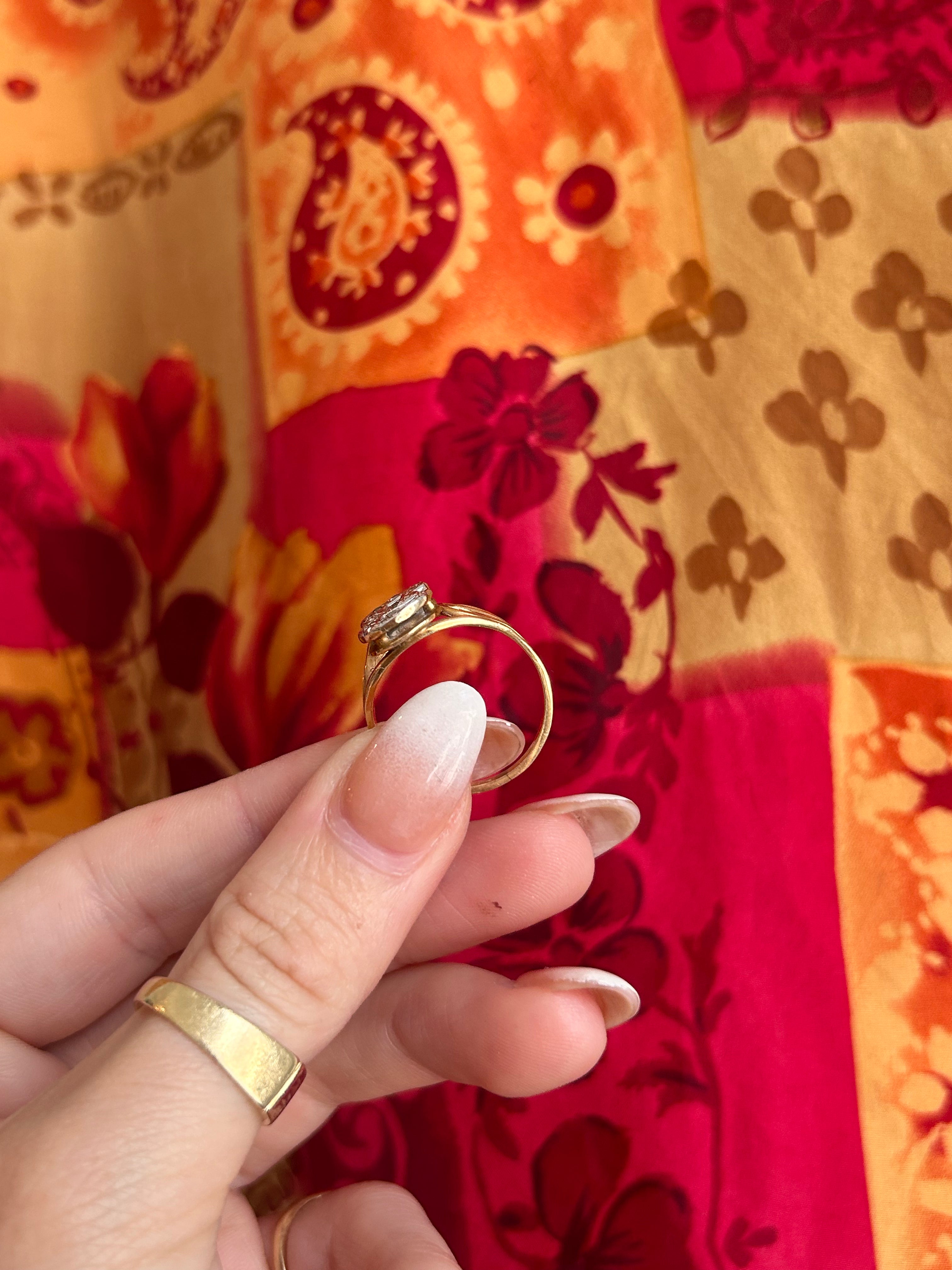 Diamond E Ring