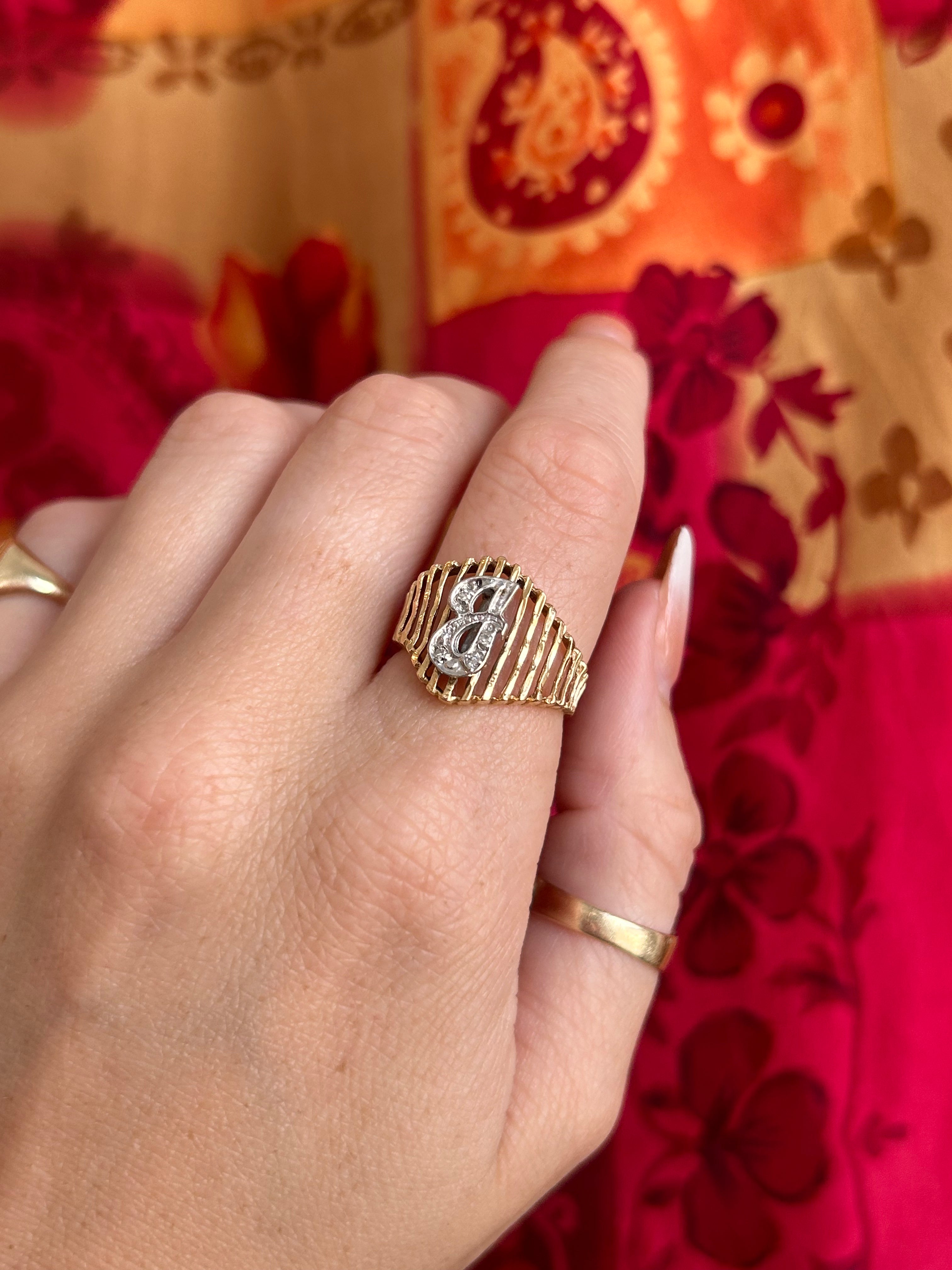Diamond G Cage Ring