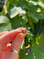 Garnet Heart Ring