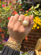 Mother of Pearl Planet Ring