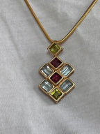 Geometric Gemstone Pendant