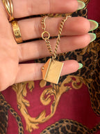 Solid Figaro Letter Charm Bracelet