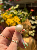 Mother of Pearl Planet Ring