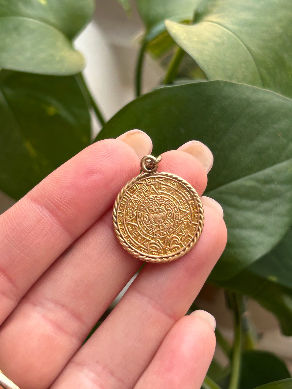 Aztec Calendar Medallion