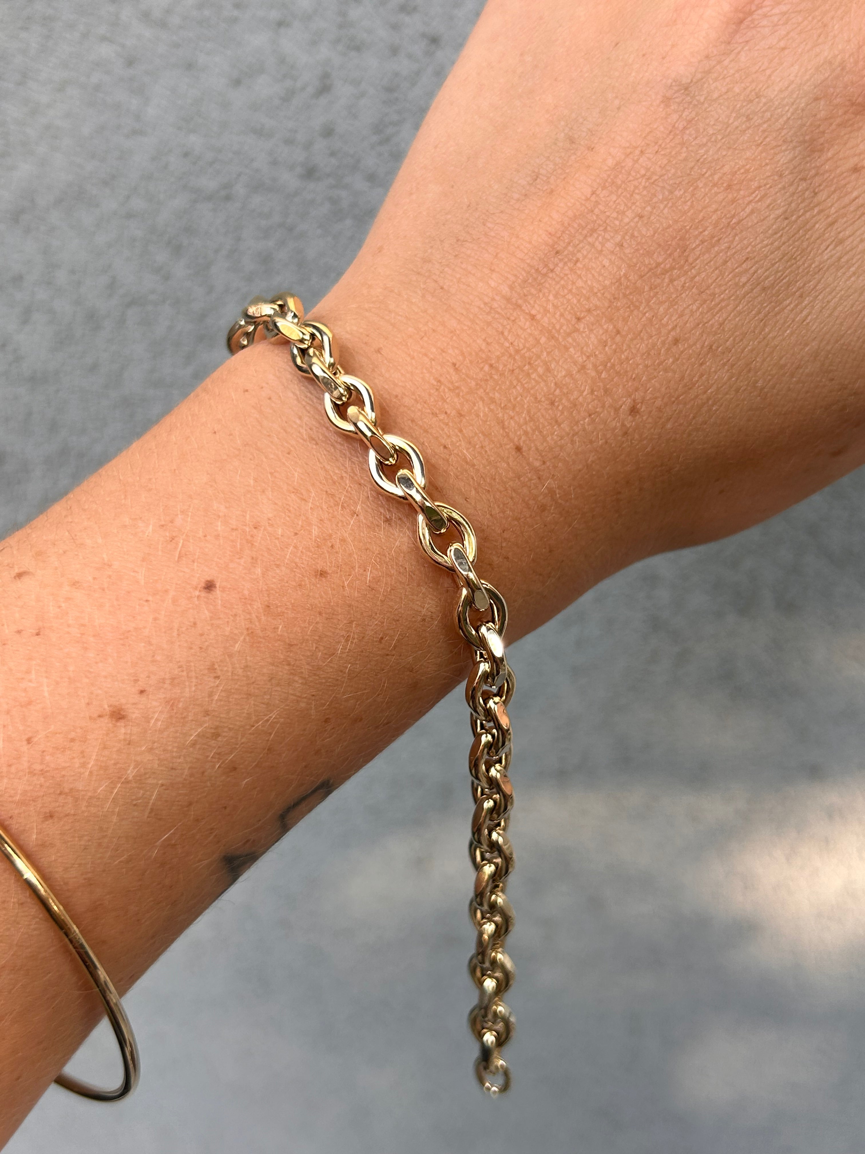 Puffy Oval Biker Bracelet