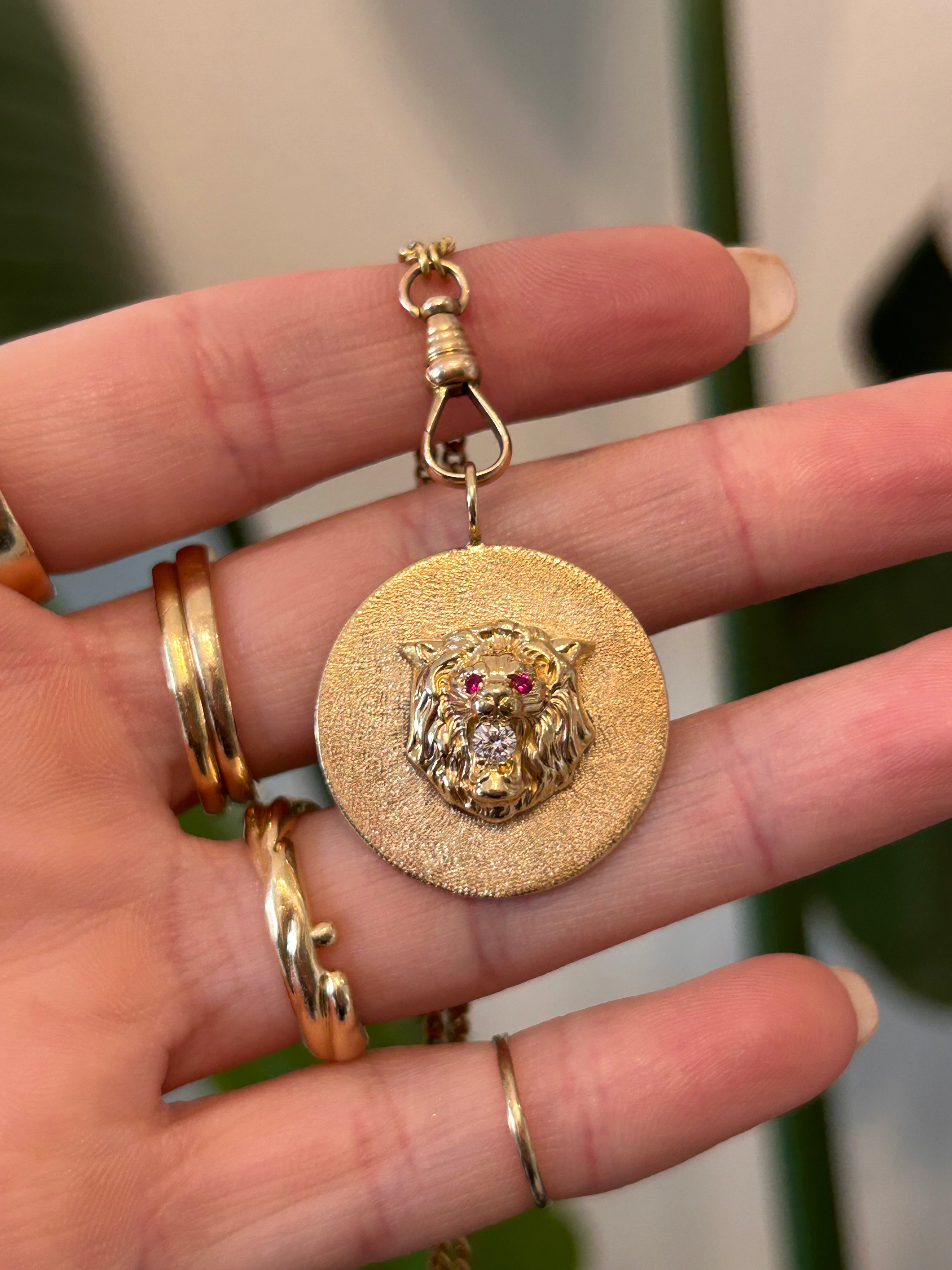 Diamond Lion Pendant