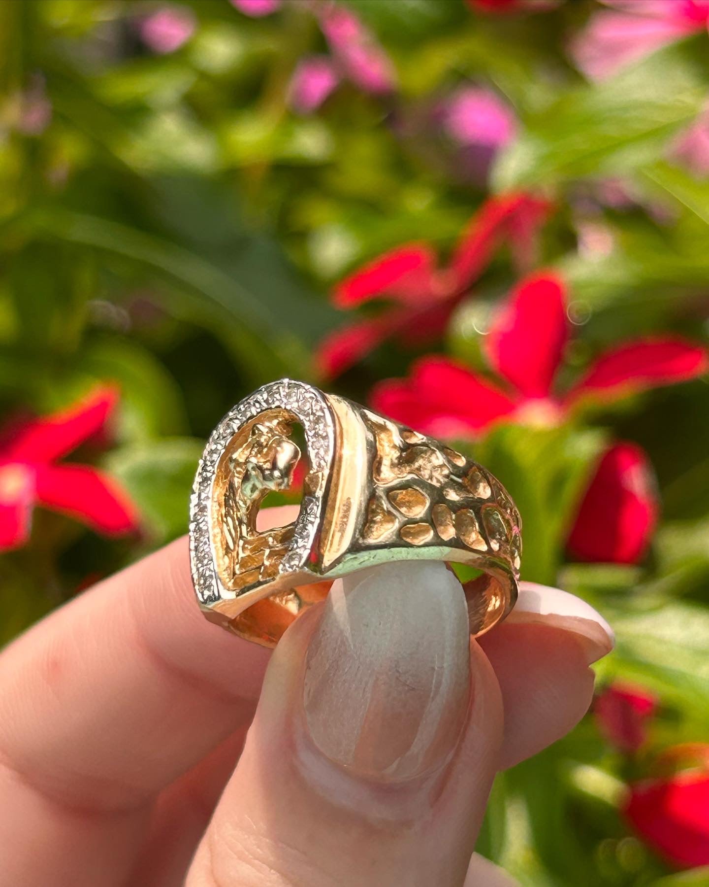 Diamond Horseshoe Ring