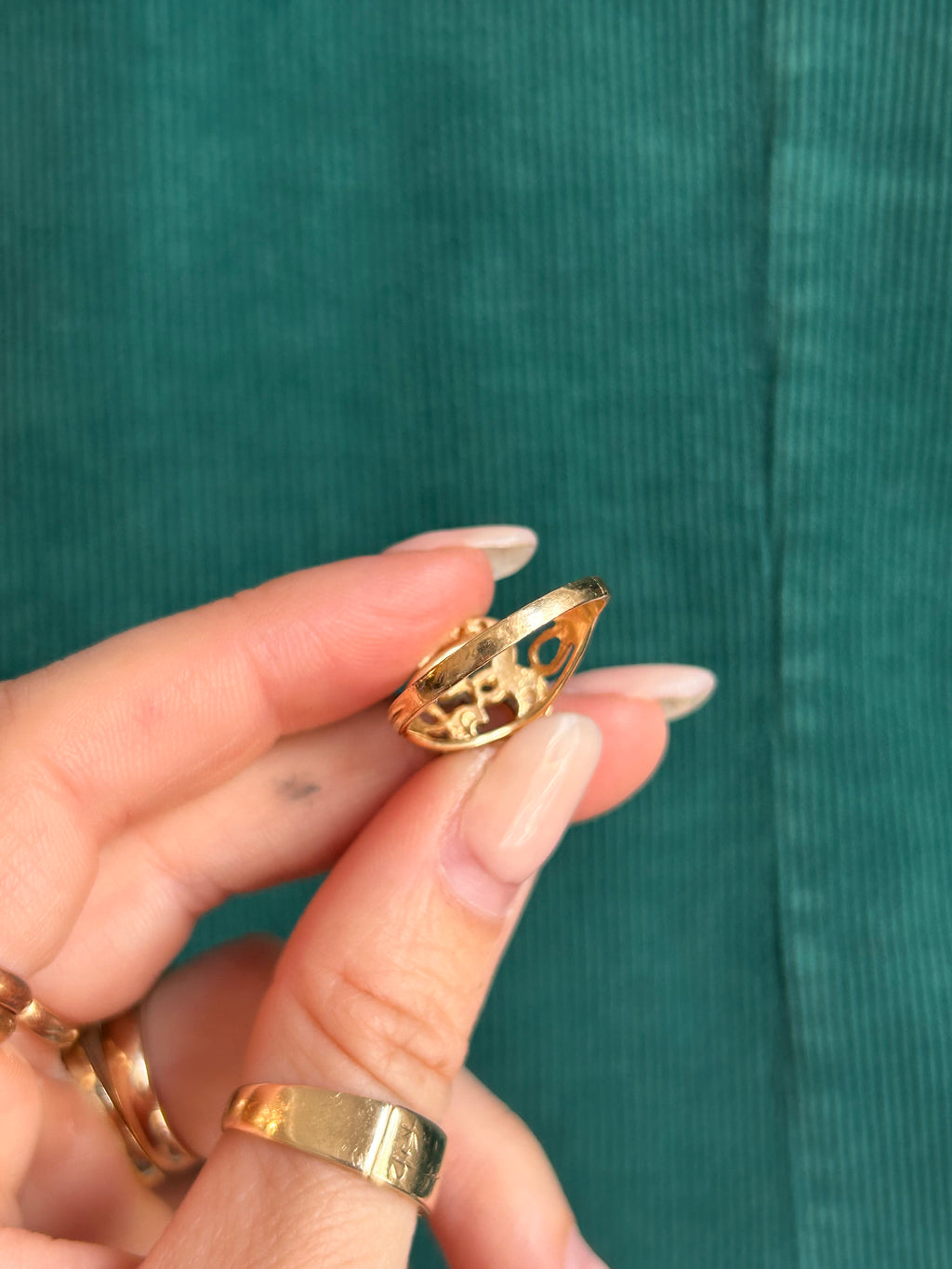 Diamond E Ring