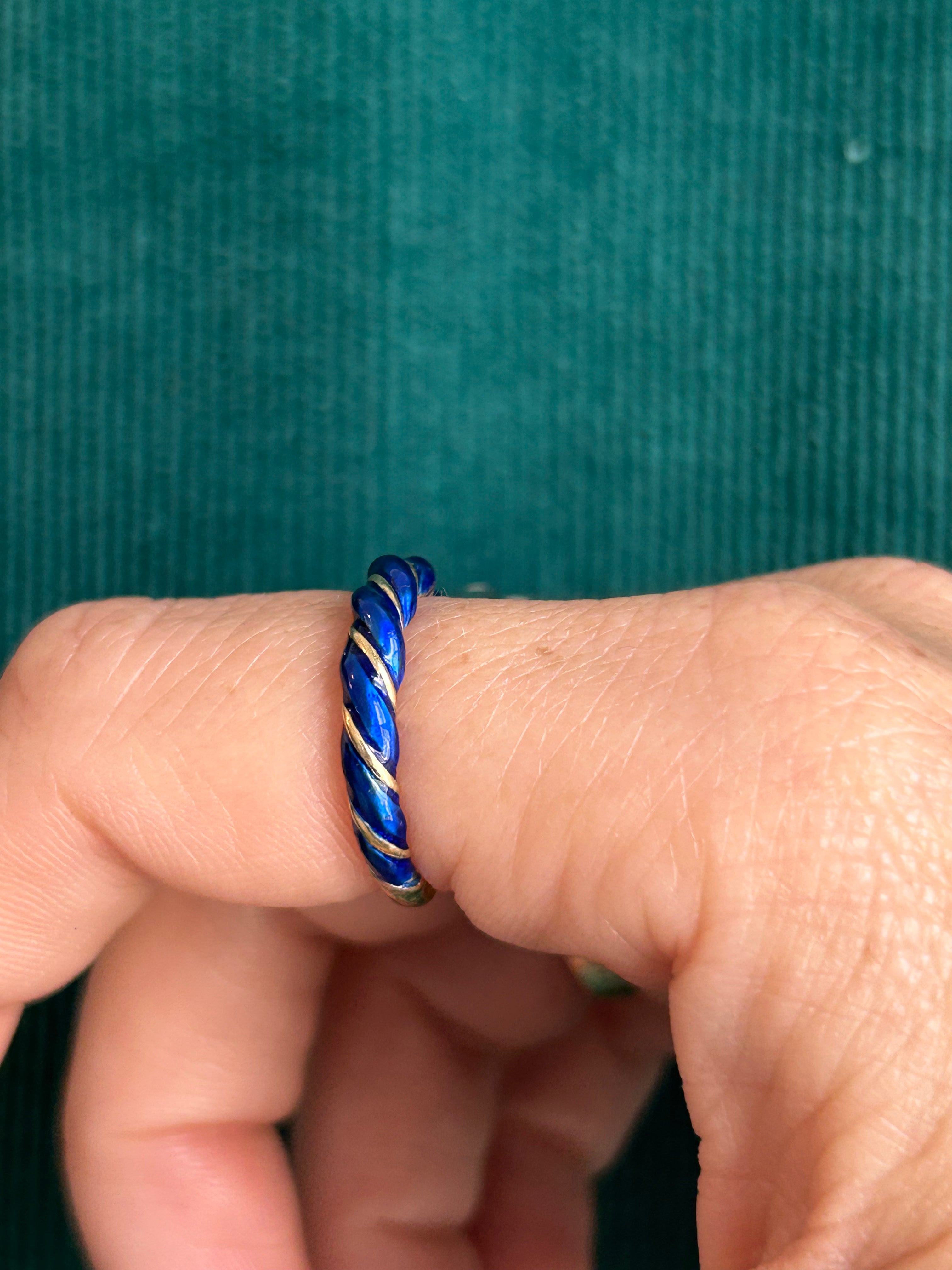 Twisted Enamel Ring