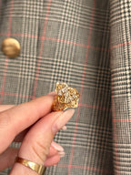 Z diamond Ornate Ring