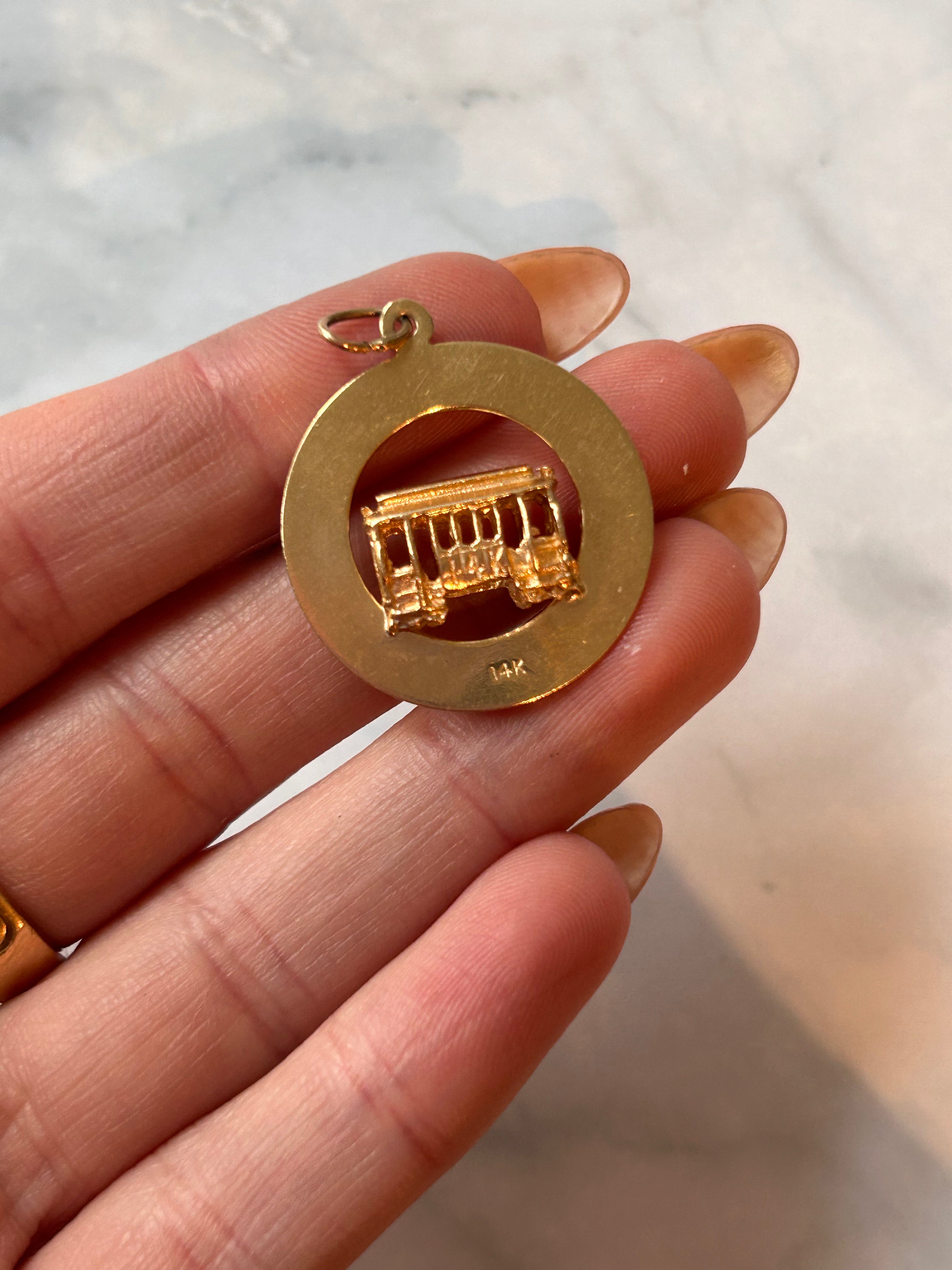 SF Engine Turned Charm