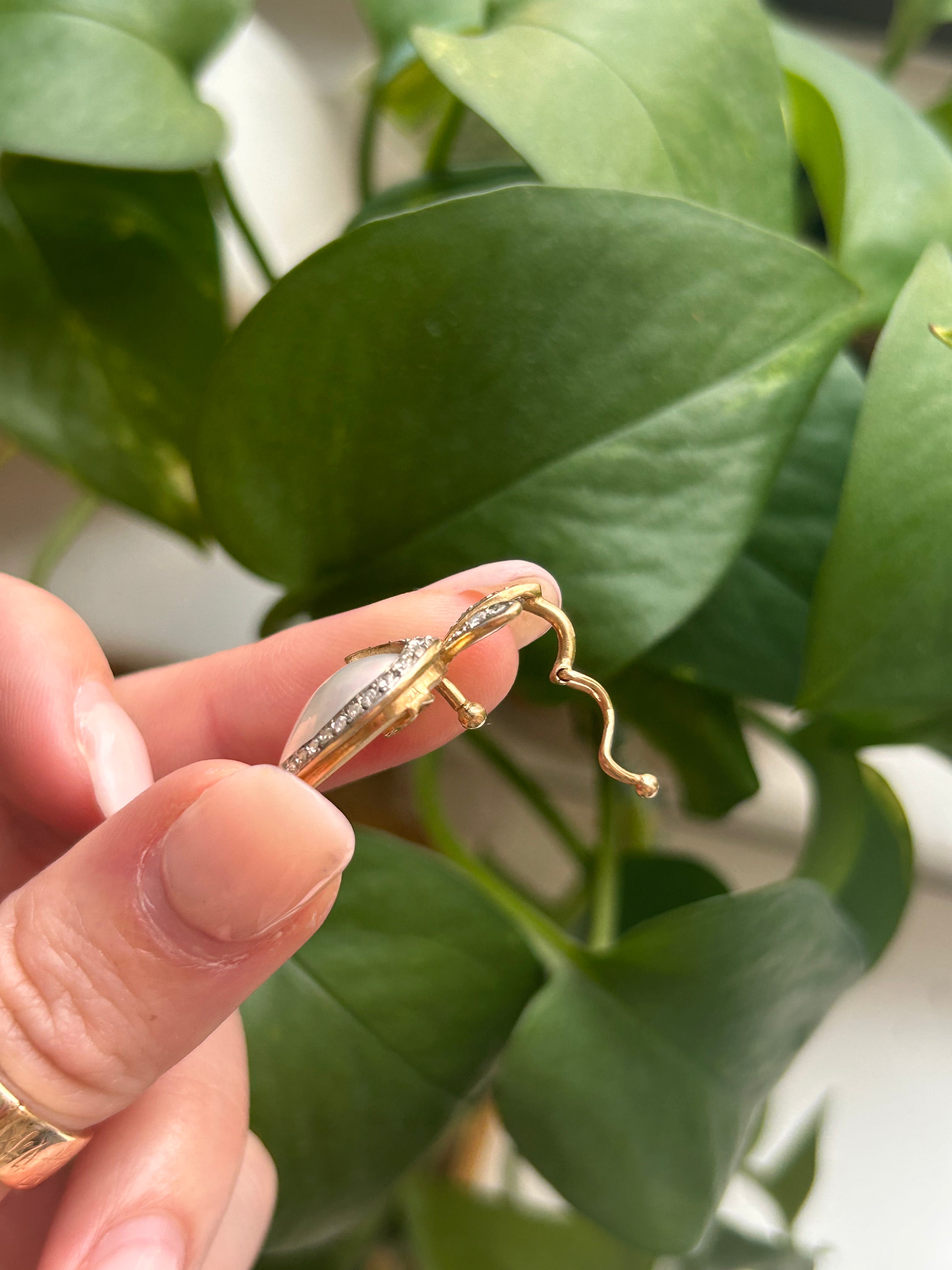 MOP Diamond Heart Charm