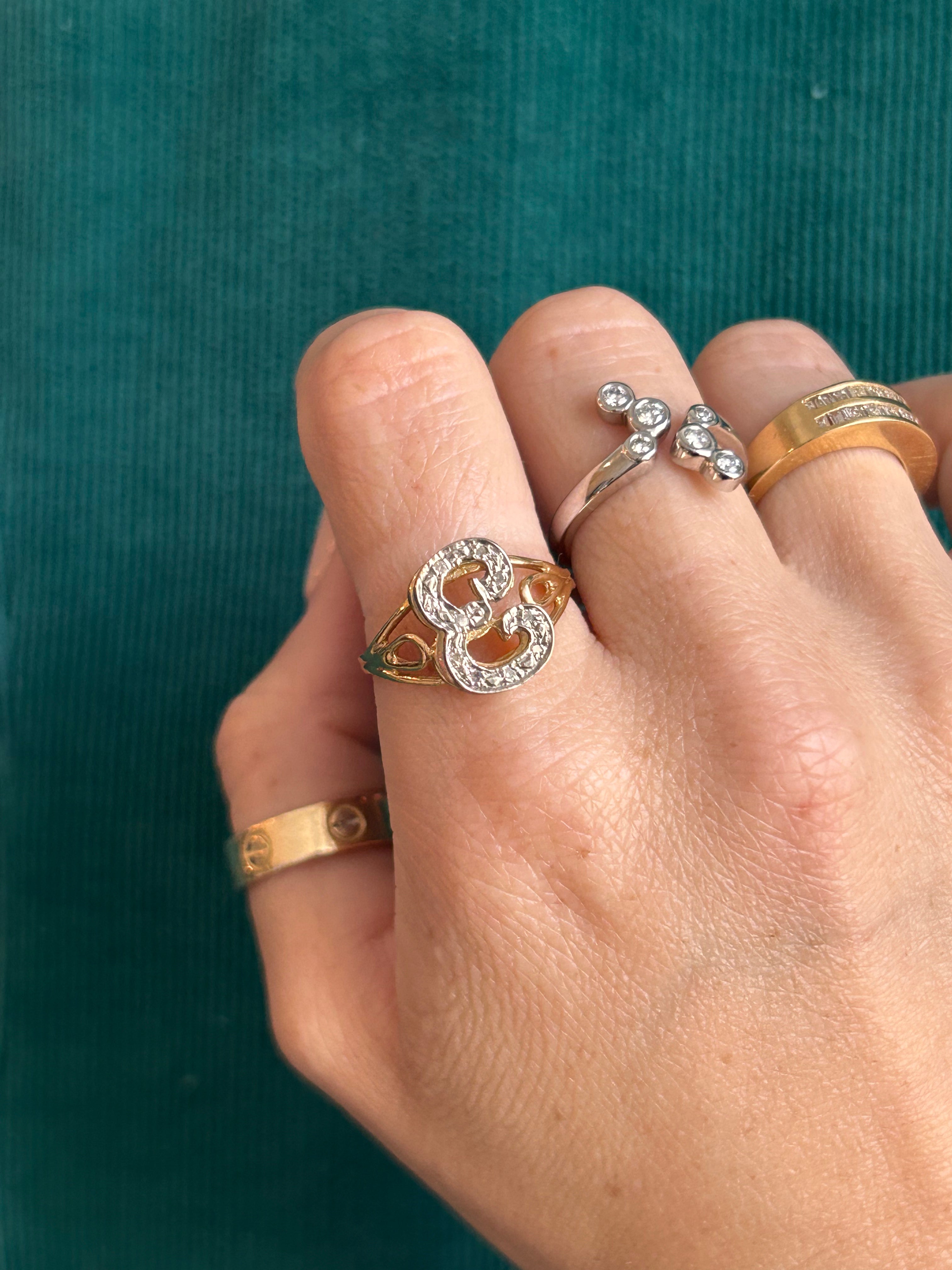 Diamond E Ring