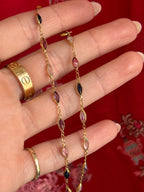 Dainty Gemstone Bracelet or Anklet