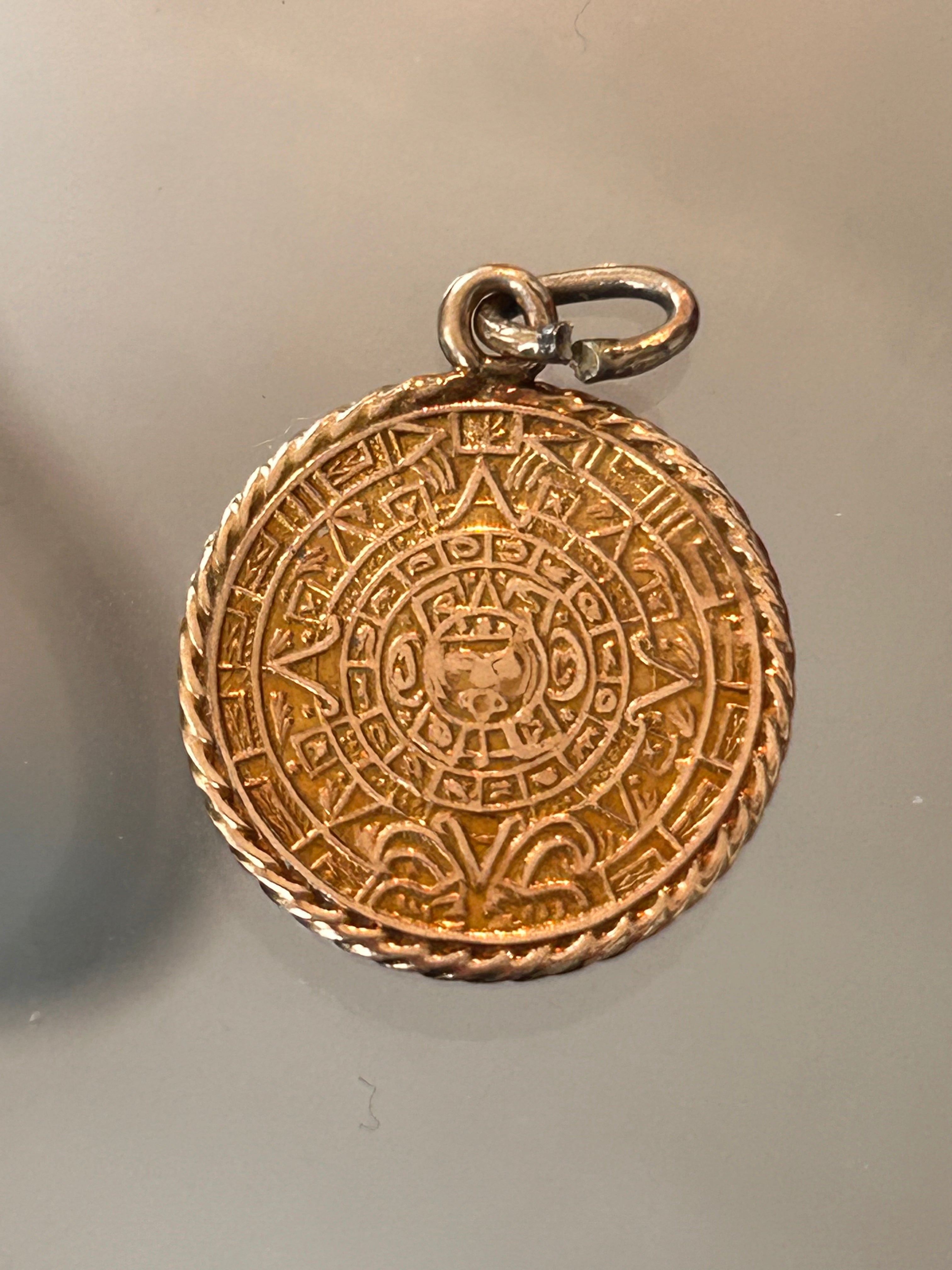 Aztec Calendar Medallion