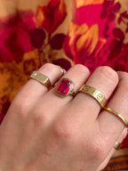 Spinel Fuchsia Antique Ring