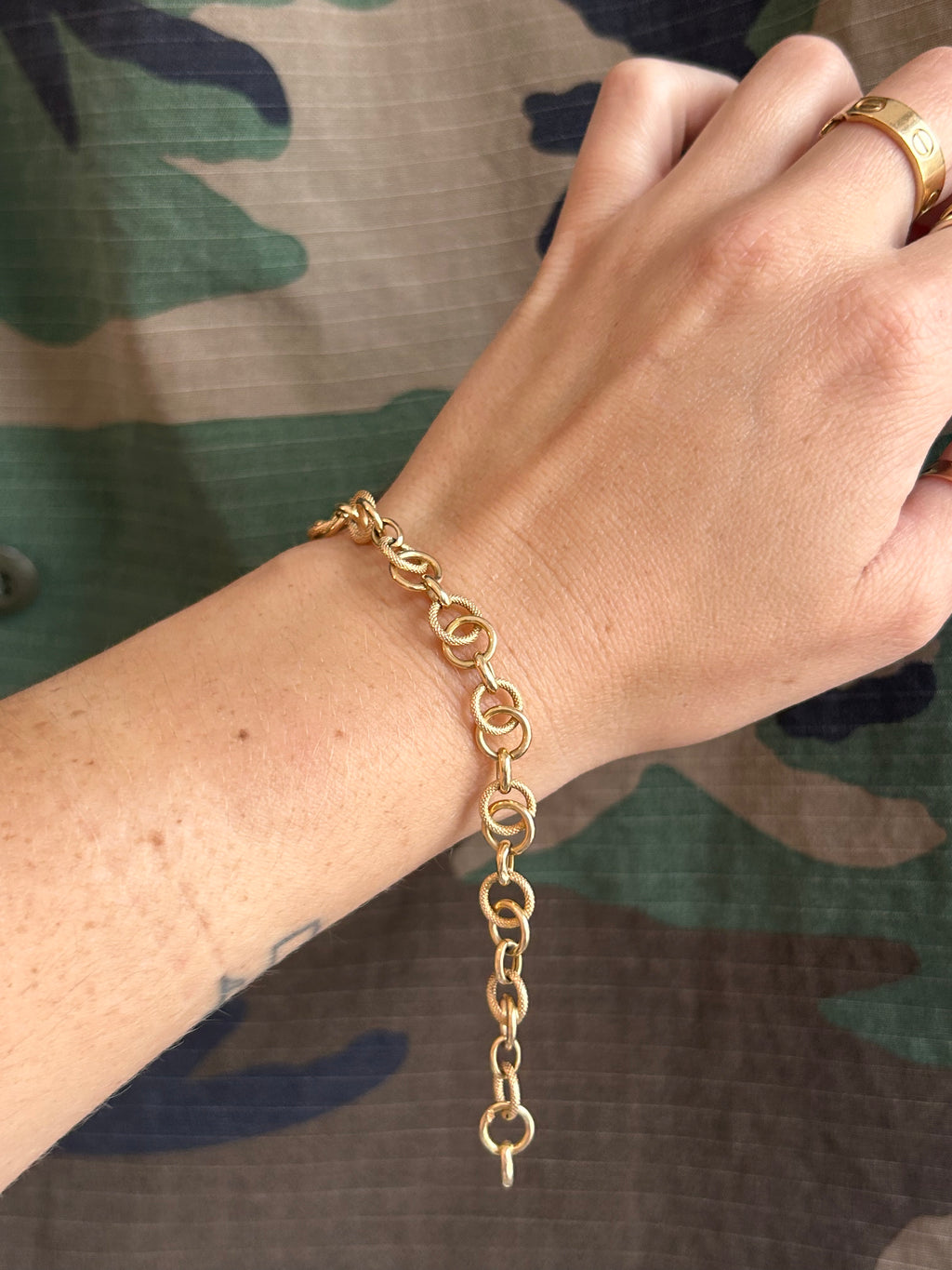 Textured Charm Bracelet