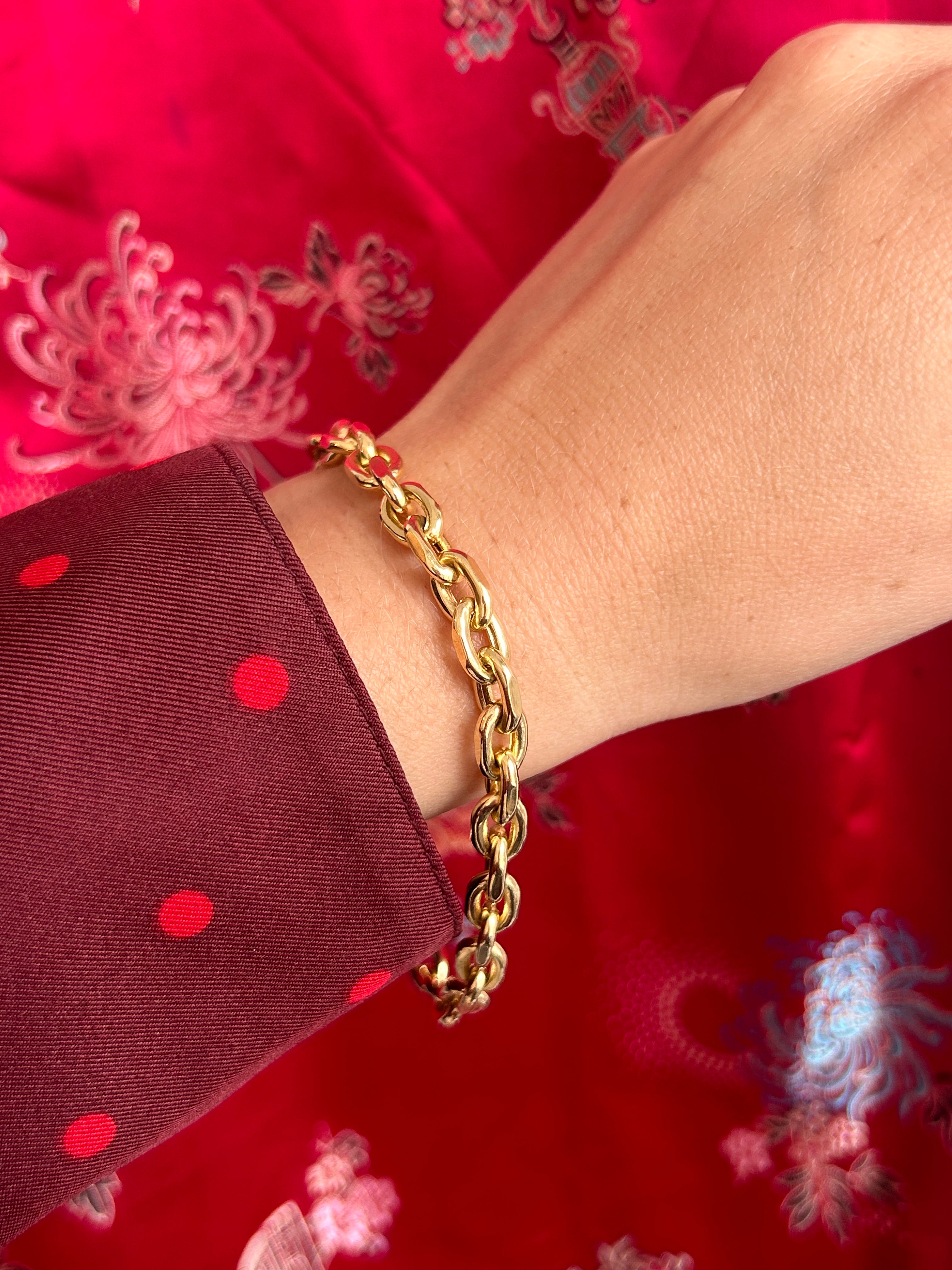 Chunky Puffy Biker Bracelet