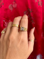 Diamond H Ring