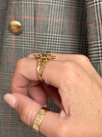 Z diamond Ornate Ring