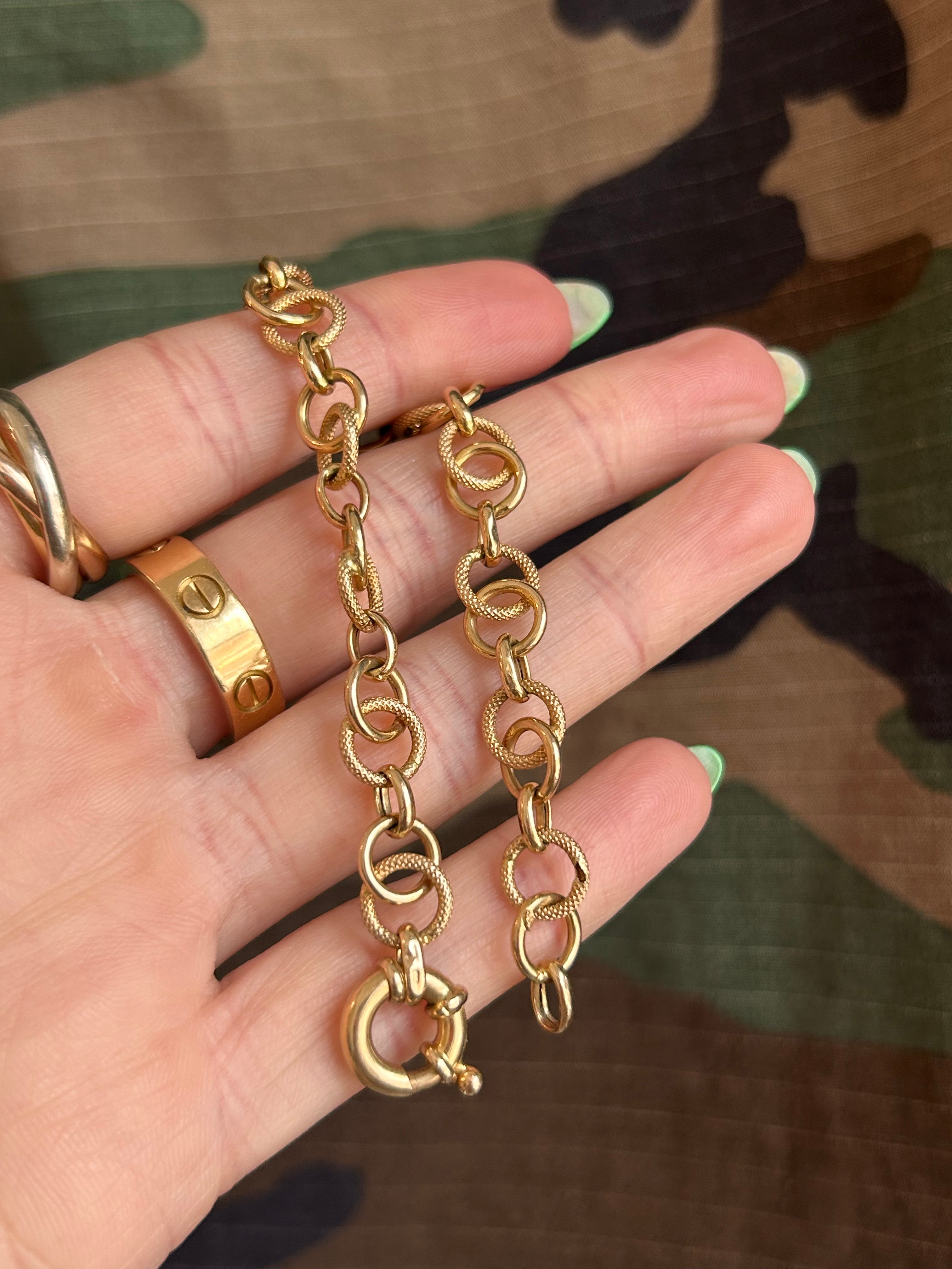 Textured Charm Bracelet