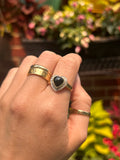 Onyx Diamond Heart Ring