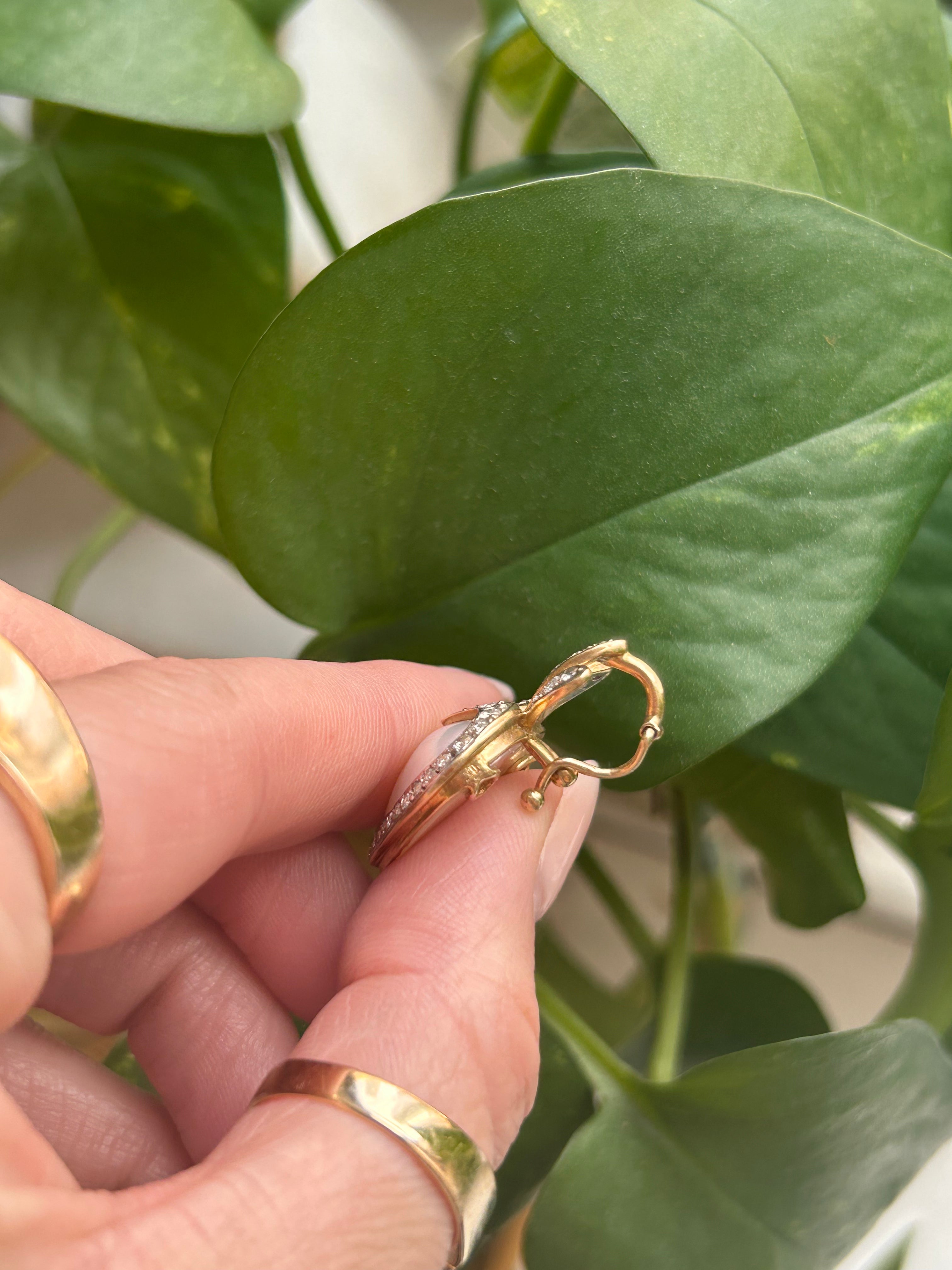 MOP Diamond Heart Charm