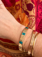 Honeycomb Turquoise Bangle