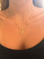 Open Heart Three Diamond Charm