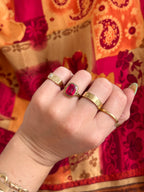 Spinel Fuchsia Antique Ring