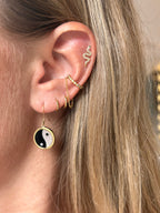 Yin & Yang Bezel Earrings