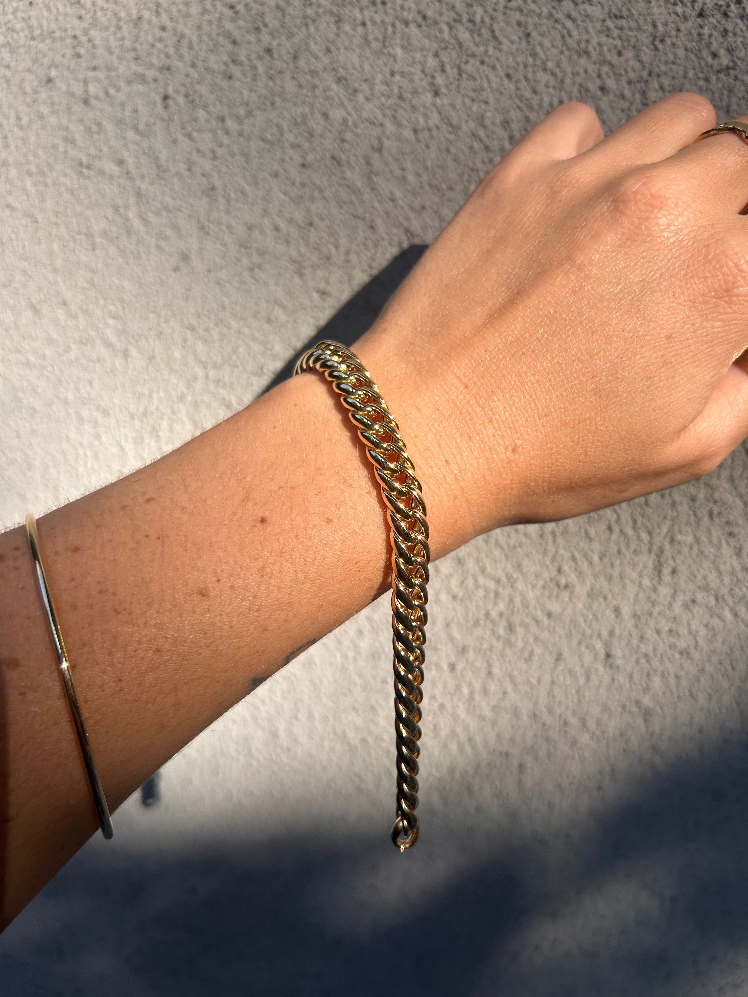 Puffy Woven Curb Bracelet