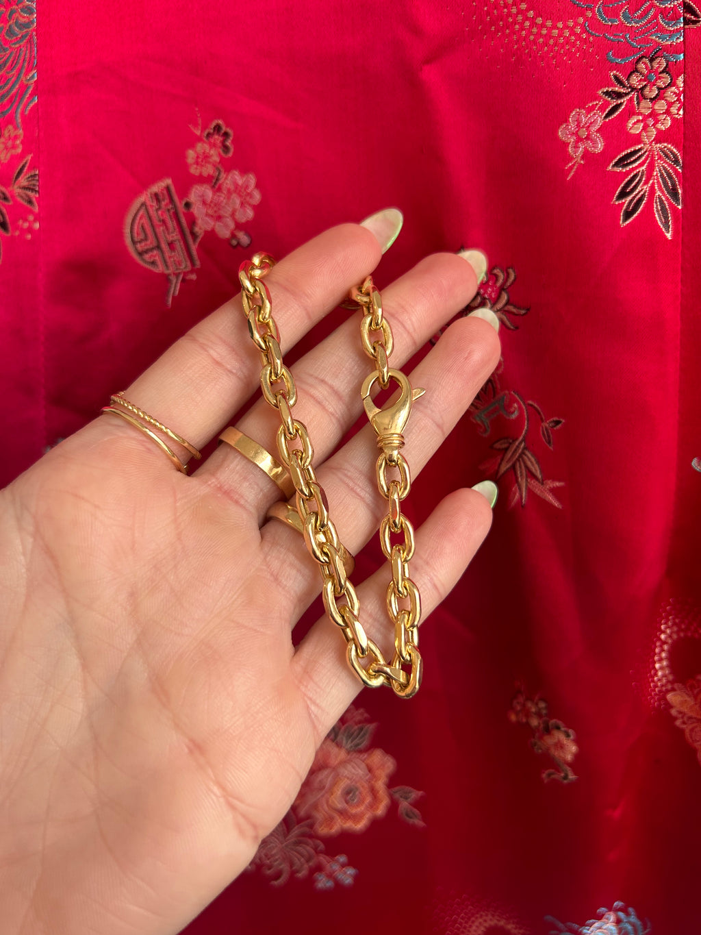 Chunky Puffy Biker Bracelet