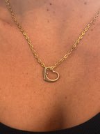 Open Heart Diamond Charm