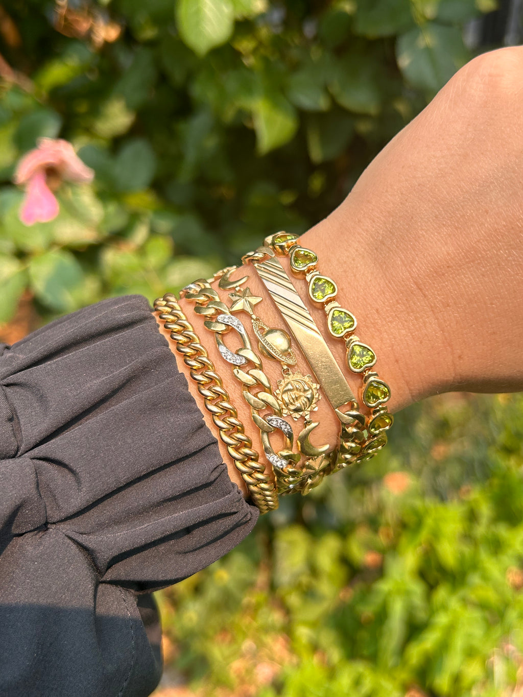 Peridot Heart Bracelet