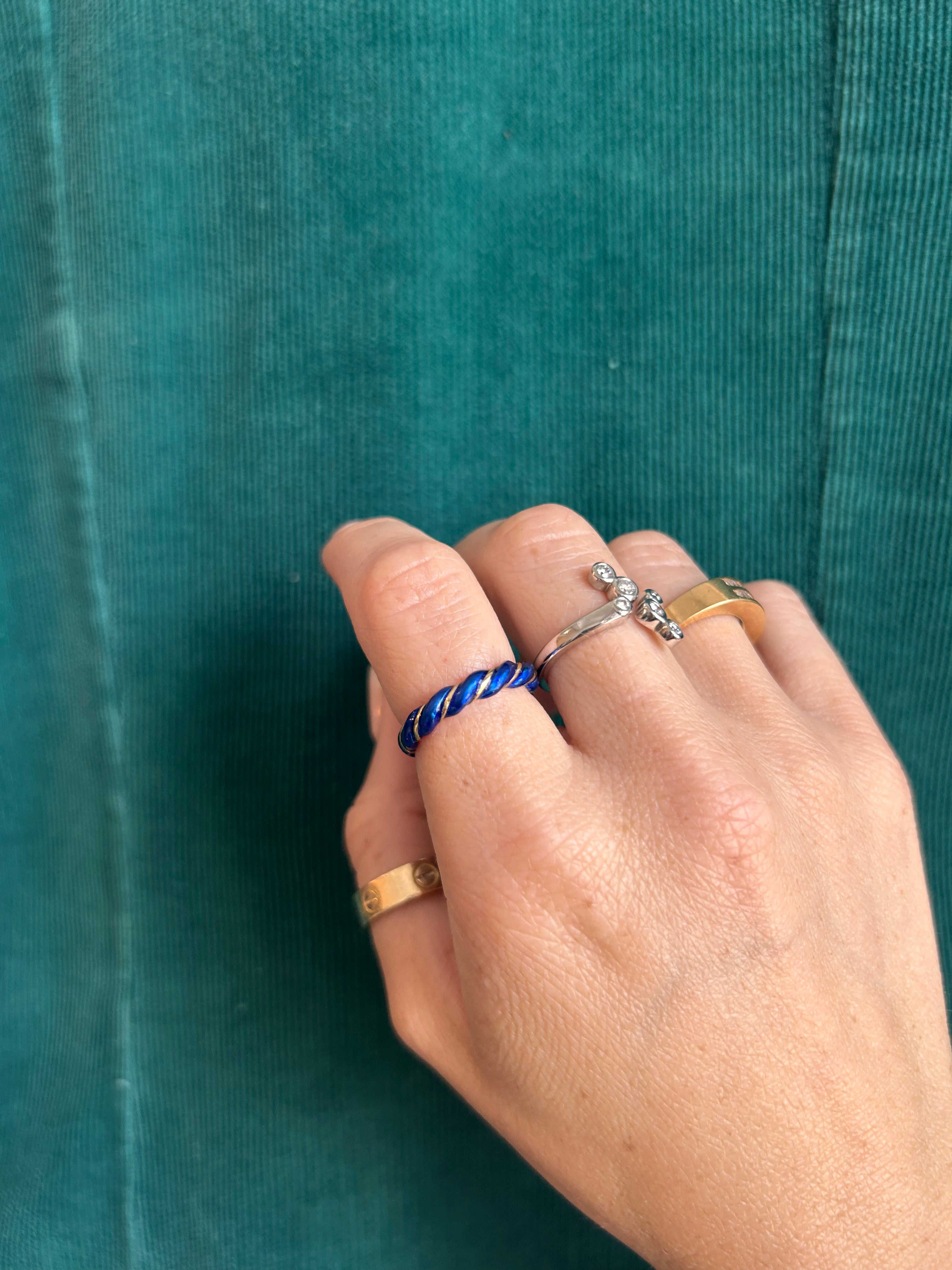 Twisted Enamel Ring